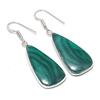 Natural Malachite Gemstone 925 Sterling Silver Jewelry Earring 2.01" AEE-10723