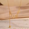 Titanium Steel Necklace Female Hollow Star Four-leaf Clover Fringed Necklace Fashionable Light Luxury Temperament Does Not Fade Collarbone Chain