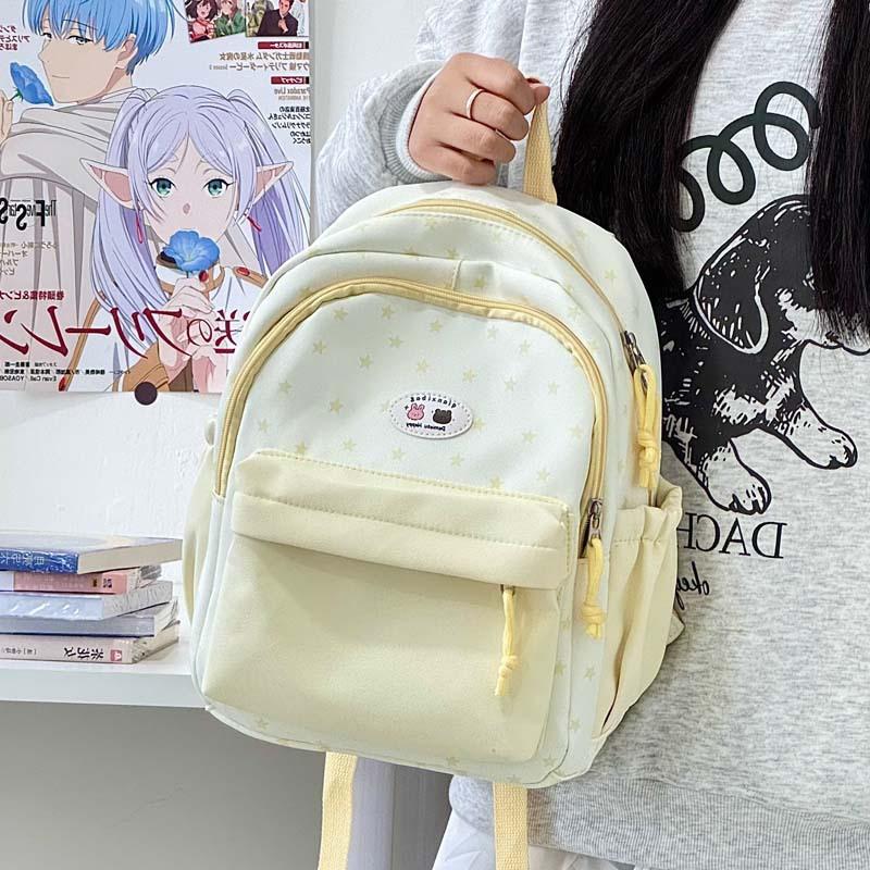 Schoolbag new high-value Japanese ins Harajuku fresh and sweet star backpack junior high school students lightweight backpack