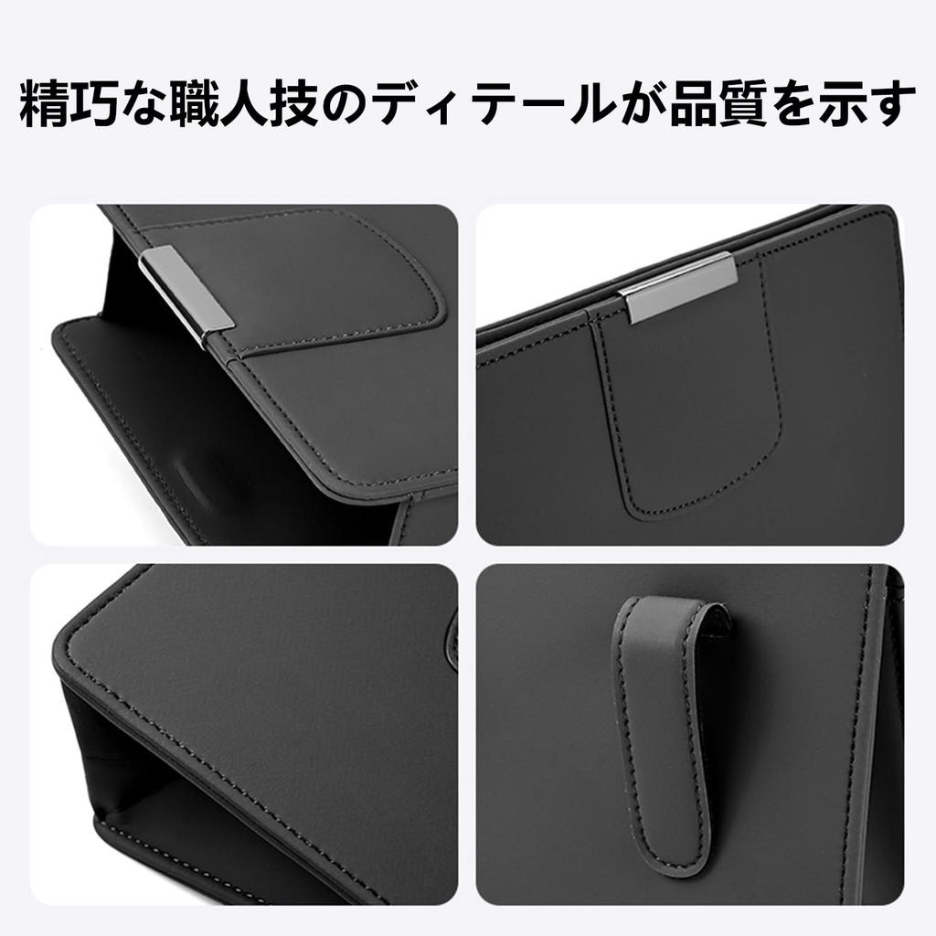 Yamlten Car Trash Can for Land Garbage Leather Durable Stain Easy to Black Cruiser, Dustbin, In-Car Bag, Construction, Leather, Resistant, Clean,