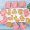 8Pcs Plastic Biscuit Molds Cookie Stamps DIY Cake Molds Kitchen Cooking Tool