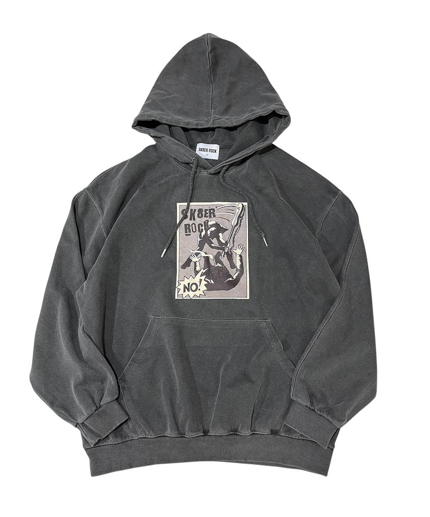 SK8ER ROCK No Control Pigment Sweat Hooded (Charcoal)