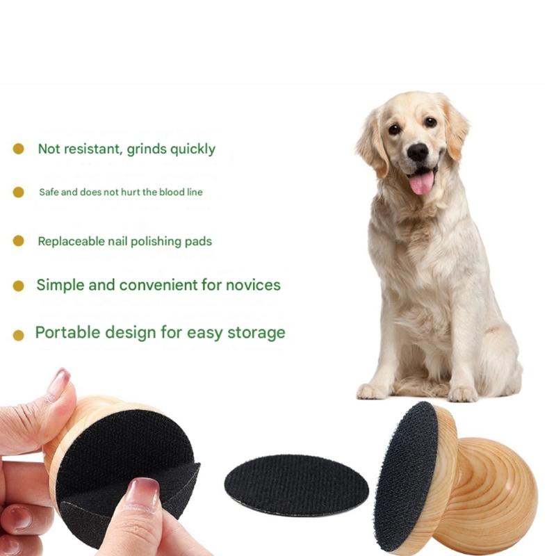 Portable Pet Nail Care Tool Detachable Wooden Nail Grinders Easy Cleaning For Busy Pet Owners And Groomers