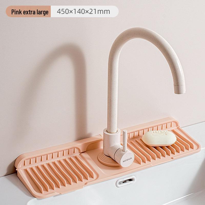 Morandi Silicone Faucet Drip Mat - Leak-Proof, Anti-Slip Kitchen Sink & Washstand Mat