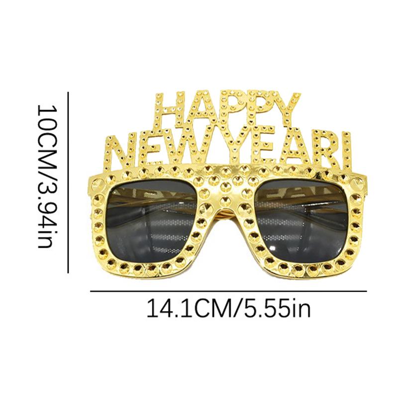 Funky Glasses For Christmas 2026 And  Year'S Gifts Happy  Year Decorative Glasses Party Props  Year Party Supplies