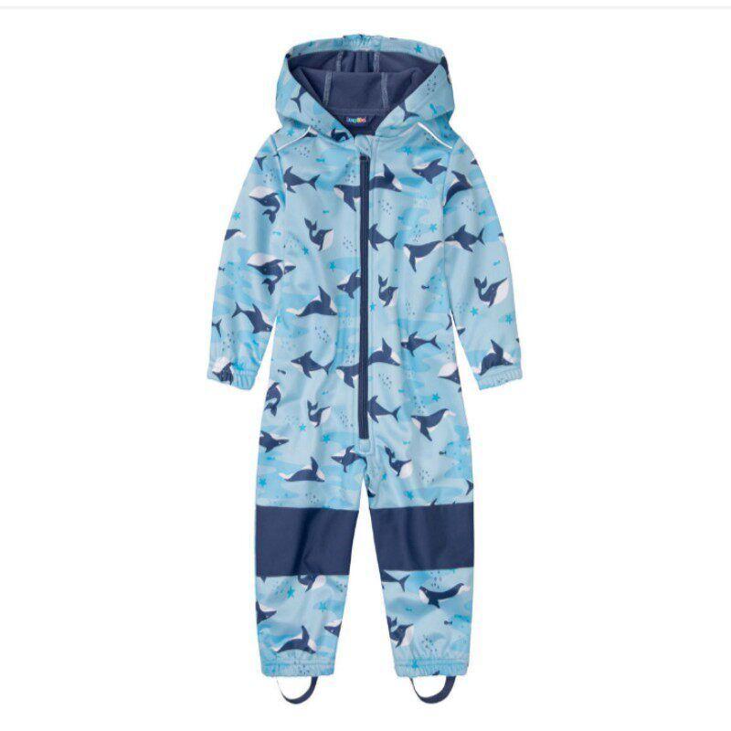 Outdoor Windproof Soft Shell Children's Jump Suit Boys and Girls Jumpsuit Romper Fleece-lined Heattech Waterproof Export