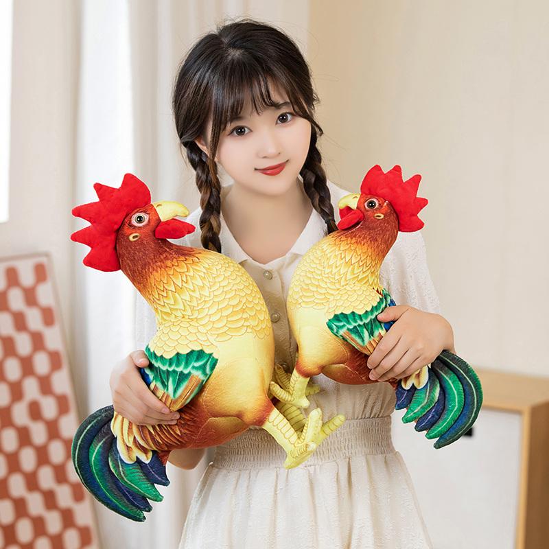 34/44CM Fashion Simulation Rooster Stuffed Animal Plush Toys Children's Home Plush Pillow Children's Birthday Gifts
