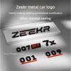 For Zeekr 001 007 009 7X Car Badge Blackened Tail Logo Sporty Modified Letters Body Decoration Modify Accessories