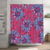 Bright Pink Blue Floral Shower Curtain Bathroom Decor 3D Printed Waterproof Fabric Customizable Size for Home Bathrooms