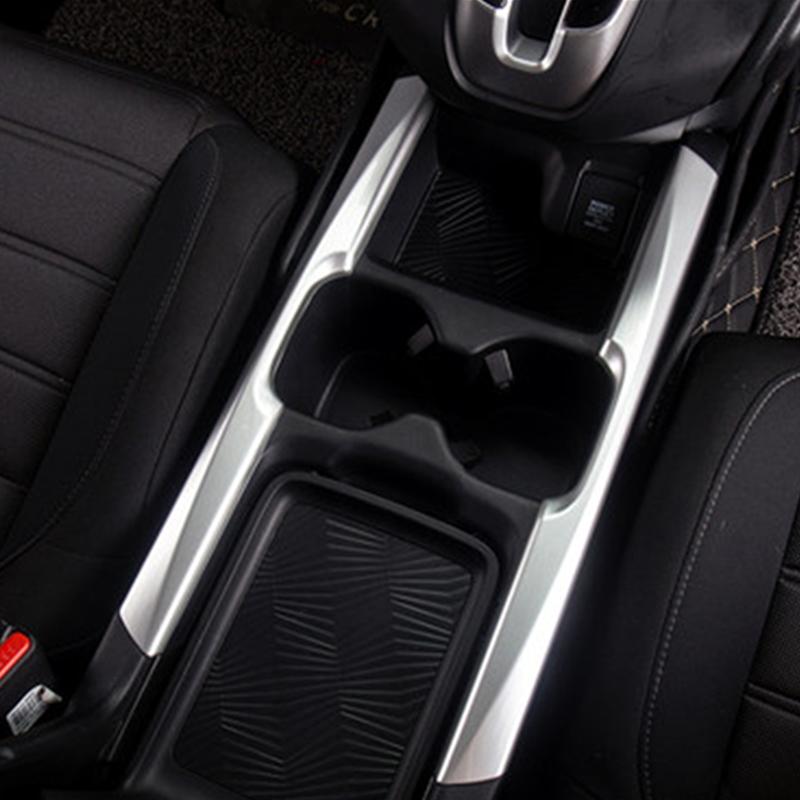 For Honda CR-V CRV 2017 2018  Front Cup Holder Water Bottle Frame Carbon Fiber Decoration Strip Interior Car