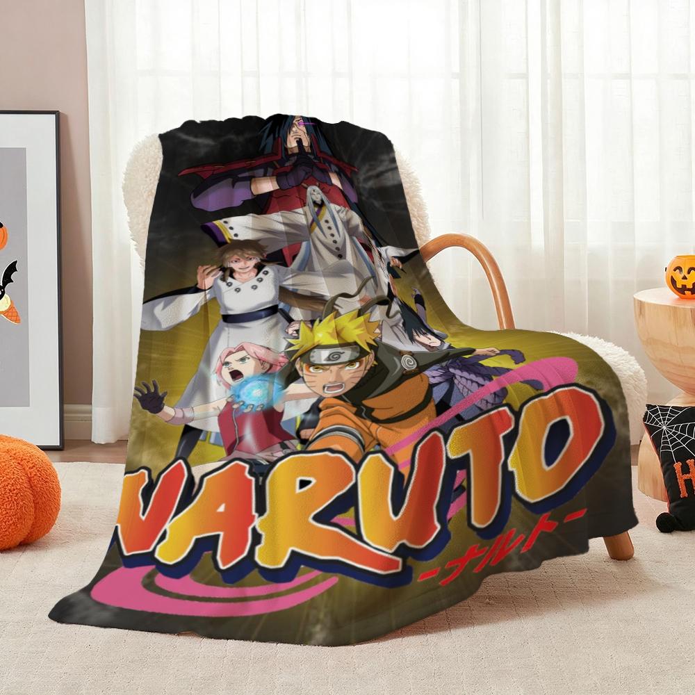 Naruto'S Ninja Way Anime Cartoon Flannel Blanket Skinfriendly Warm Fleece Blanket For Living Room Air Conditioner Room Home Party Decor Christmas Gift