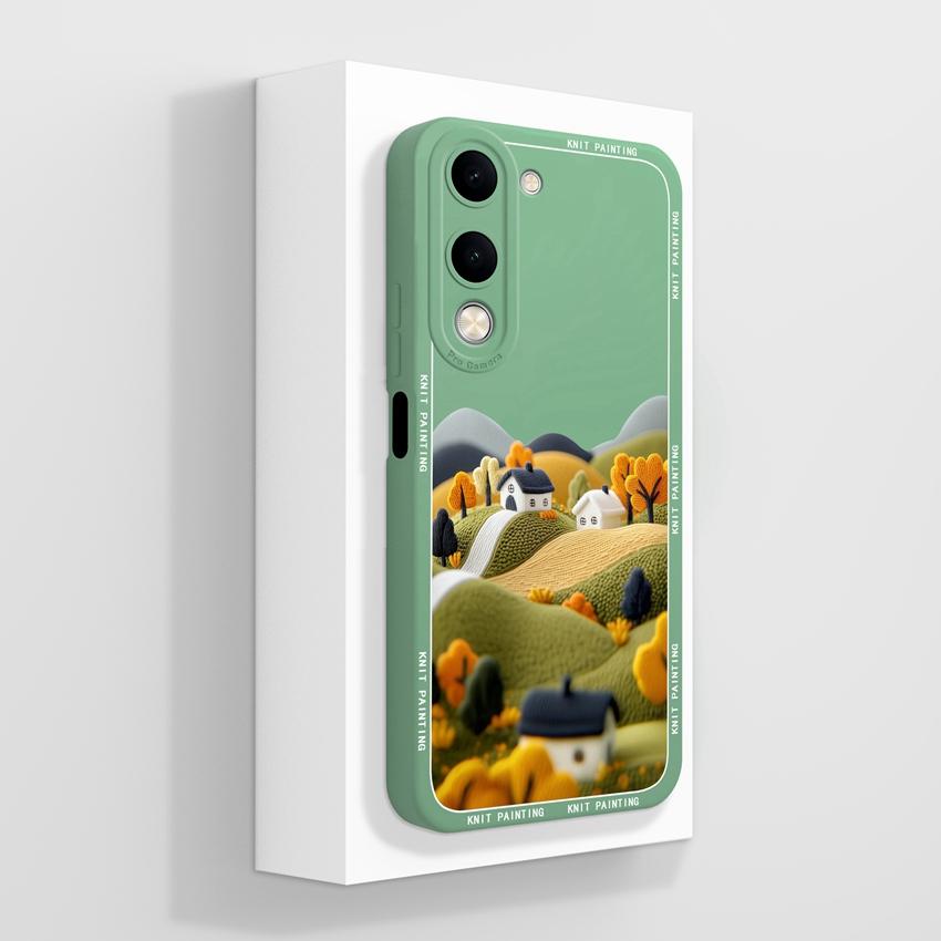 Für Vivo Y04 Y03 Y02 Y11 Y15 Y20 Handyhülle Niedliches Cartoon-Mädchenmuster Glattes Flüssigsilikon Stoßfester Schutz Rückseitenabdeckungen Hülle Für Vivo Gehäuse