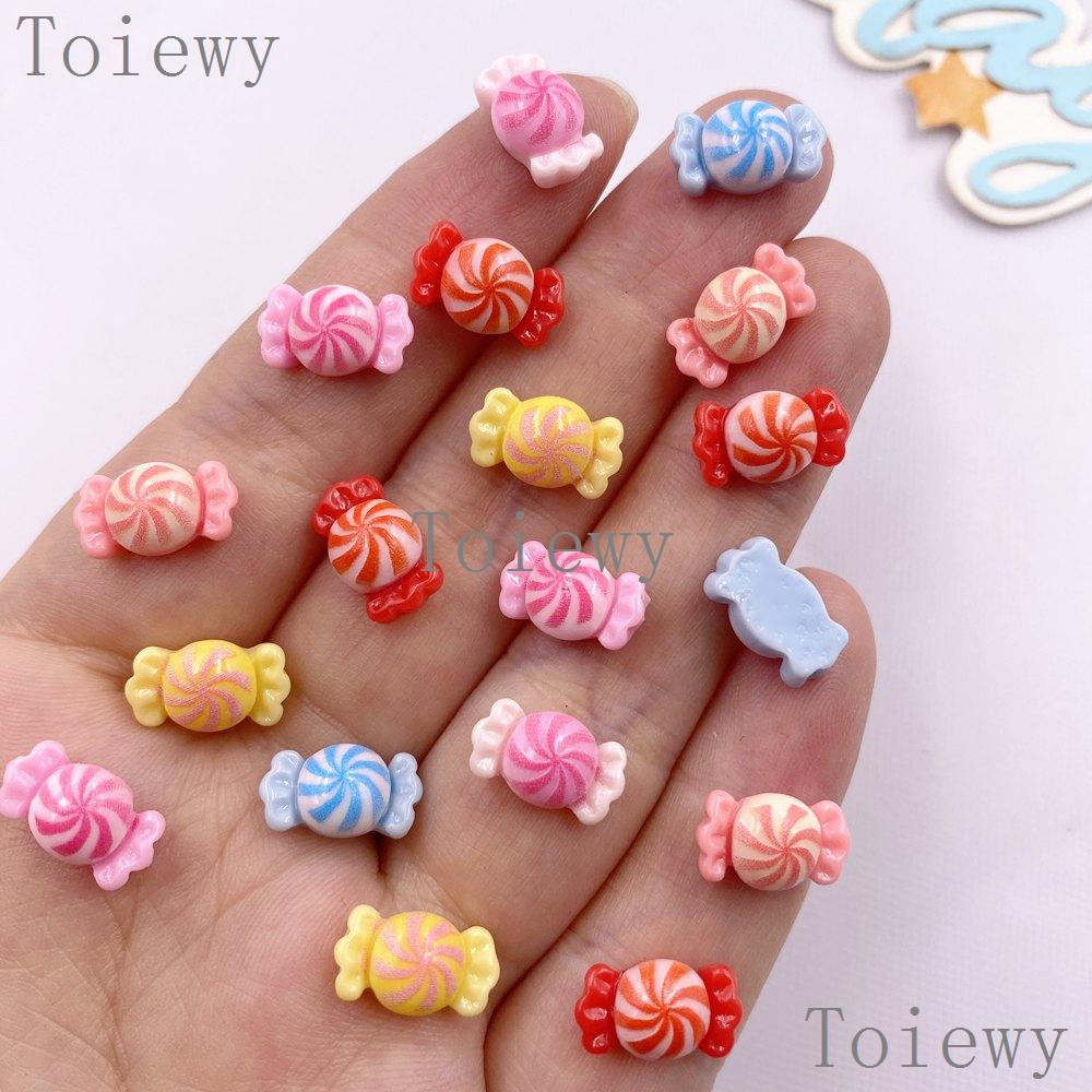 30pcs Mixed Resin Colorful Mini True Colored Candy Nail Art Flat Back Stone Applique DIY Christmas Charms Scrapbook Decor Crafts