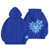 New Pink Blue Spider Web Printed Hoodie Hoodie Men's Women's Versatile Long Sleeve Comfortable Casual Warm Hoodies