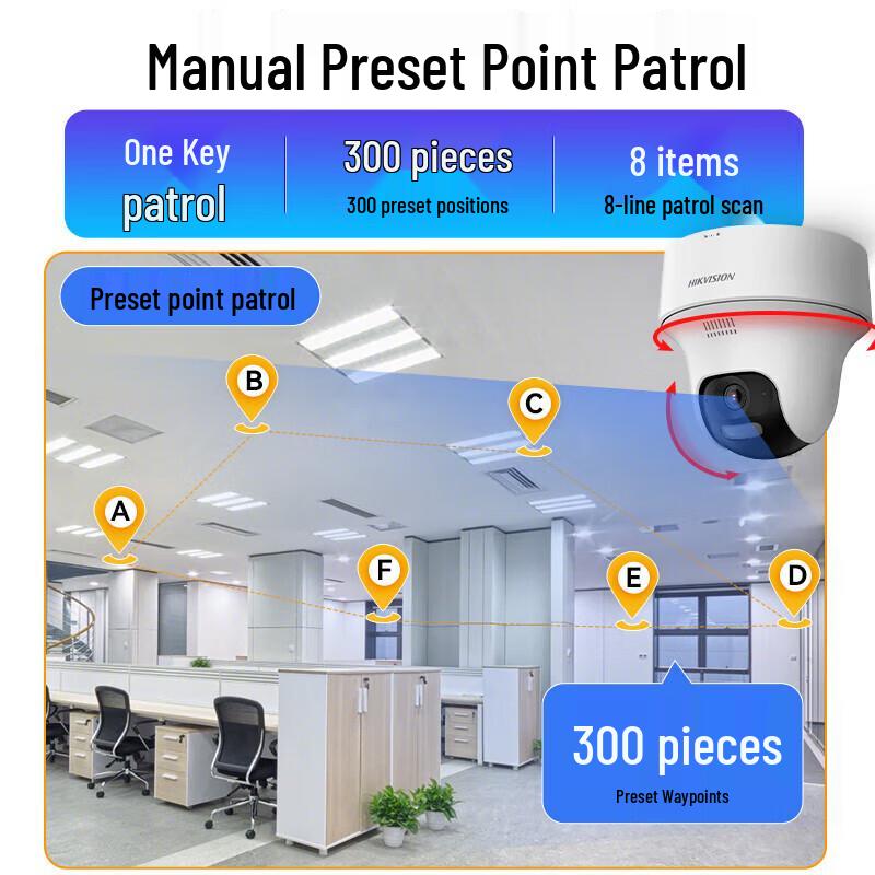 

HIKVISION 4MP Full-Color Night Vision 360-Degree Indoor WiFi Security Camera