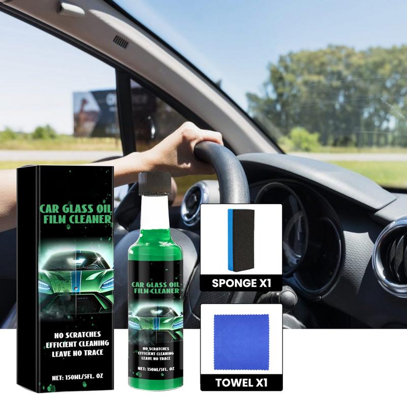Car Glass Oil Film Cleaner Automotive Glass Oil Film Cleaner Car Glass Cleaner Water Spot Remover 150ml For Auto And Home