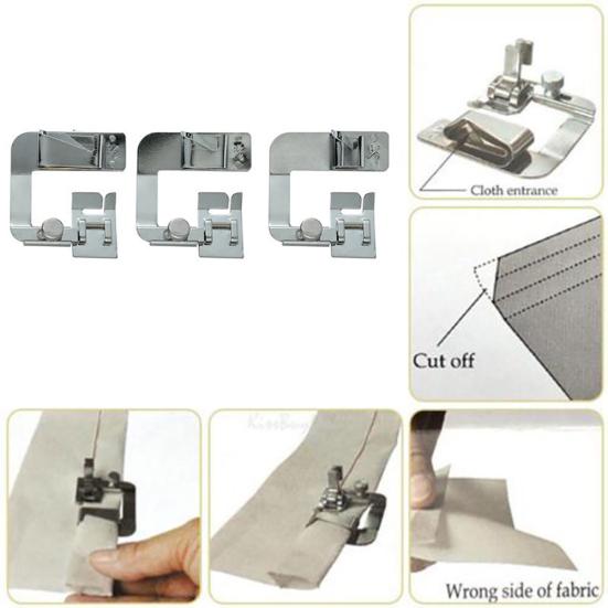 Multi-function Rolled Hem Domestic Sewing Machine Presser Foot Feet Accessory