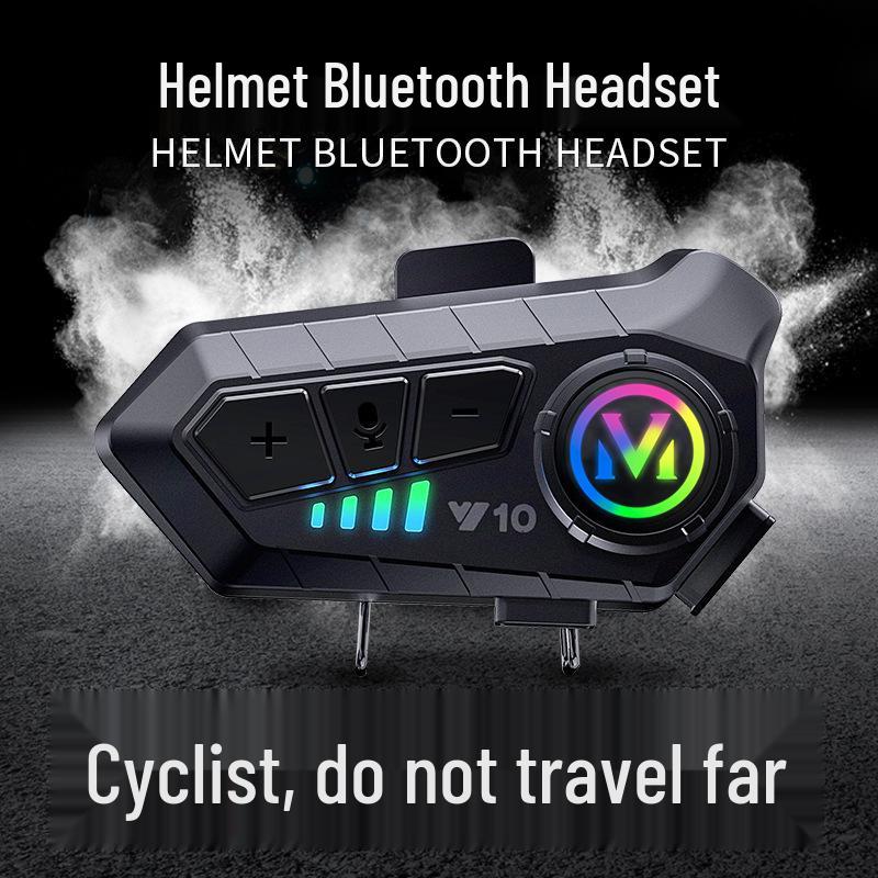 Bluetooth Intercom Helmet Headset with Built-in Microphone for Full and Half Face Helmets