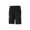 Ferrari Racing Series Logo Print Drawstring Waist Straight Leg Shorts Men Shorts Black 533748-01