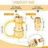 Practical Brasses Gas Fittings Quick Disconnecting Connectors 1/2Inch NPT Thread For Propanes Natural Gas Grills Pizza Oven