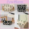 Canvas Embroidery Cosmetic Bag With Floral Pattern For Travel And Home Use