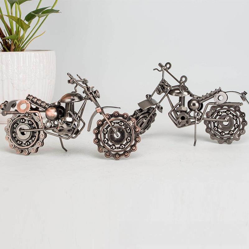 Iron Chain Antique Motorcycle Model Creative Decoration Living Room Decoration Window Craft Decoration Ornaments