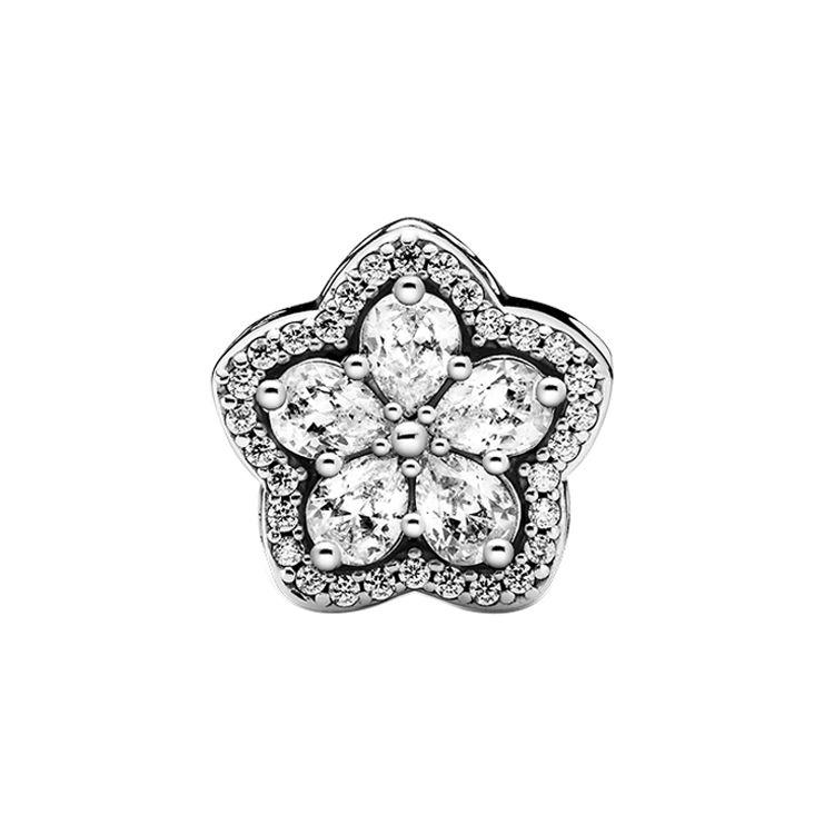 Pandora Shining Snowflake Pavé Charm Pendant Women pendant Silver 799224C01 Box