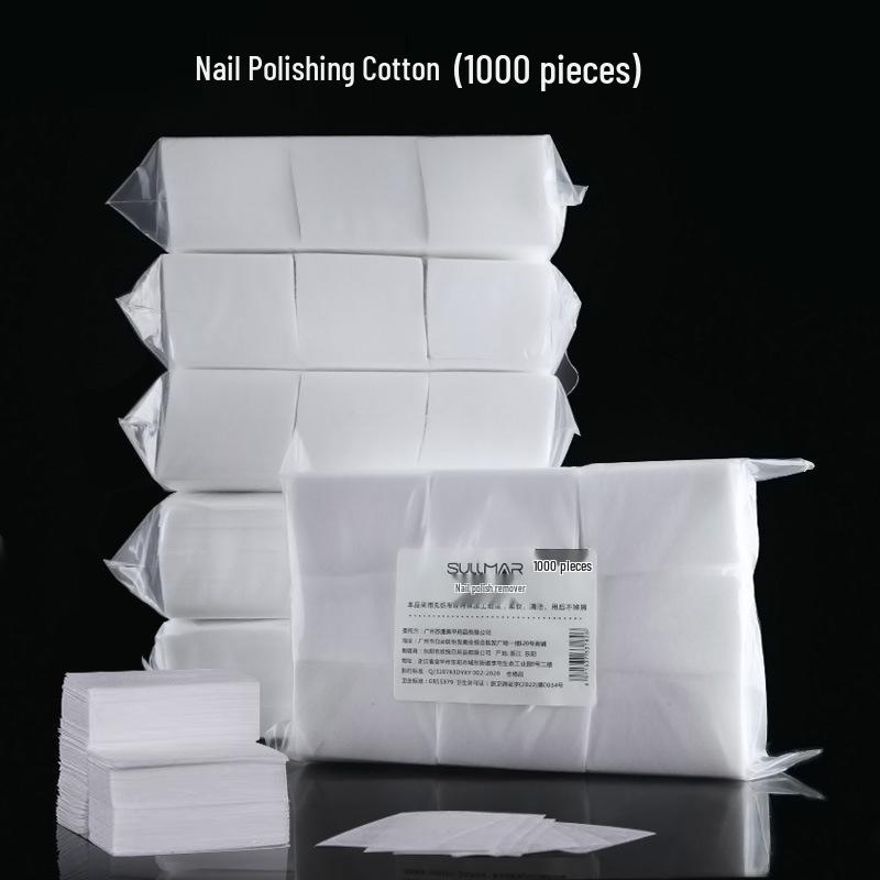 1000 Stück fusselfreie Einweg-Nagellackentferner-Baumwolltücher