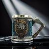 1pc 450ml/15.22oz Viking Beer Cup, European Battle Axe 3D Viking Mark Figures Mark Coffee Cup Gift