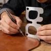 Stainless Steel Leather Cutting Guide Circle Ruler Rounded Corner Template for Leather Artisans and Professional