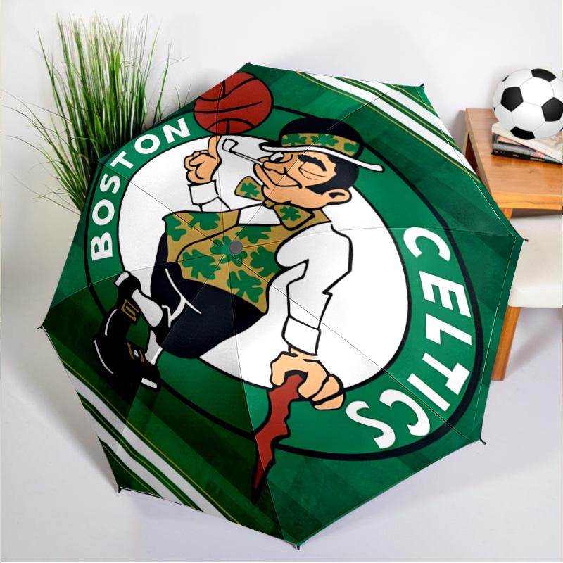 Boston Basketball Umbrella 8-Frame for Travel, Camping, Casual Lightweight Portable Umbrella, Essential for Every Family Holidays Gift