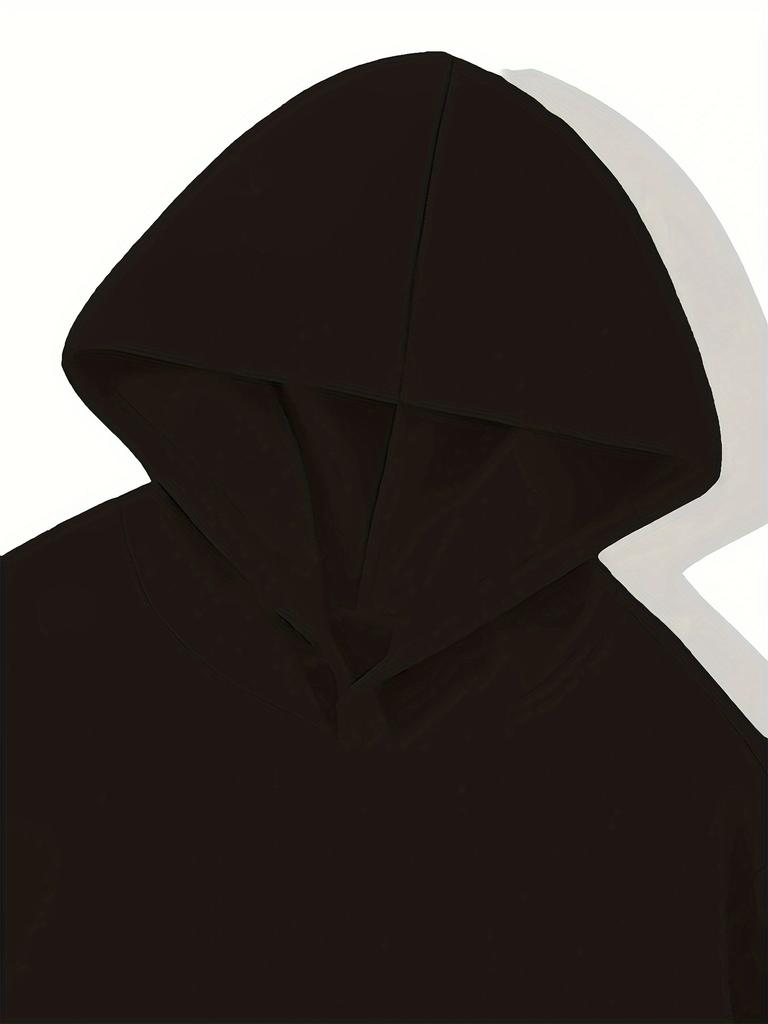 Men's Heavyweight Hoodie - Thick Winter Pullover Sweatshirt, Black Hooded Sweater for Cold Weather