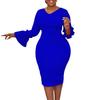 Plus Size Women's Bodycon Pencil Skirt Dress - African Fashion Temperament