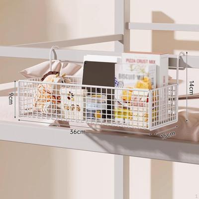 Bedside Hanging Storage Basket Beside Shelf Convenient Multipurpose Space Saving Organizer Iron Rack