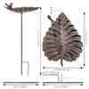 Birdfeeder with Metal Stake Bird Feeder Decorative Weatherproof Garden Bath Baths for