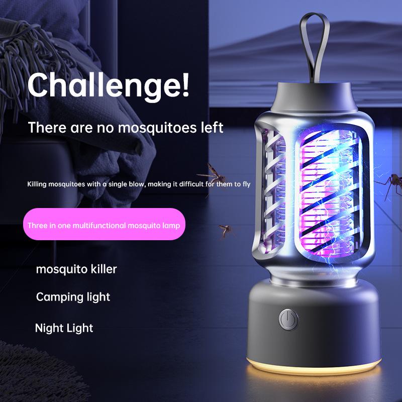Smart LED Mosquito Killer: Wall-Mounted, USB Rechargeable, Electric Shock Repellent
