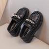 Girls' Princess Shoes 2025 Spring Children's Loafers Baby Black Small Leather Shoes Genuine Leather One-pedal Girls' Single Shoes
