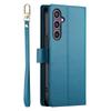 Samsung Galaxy S25+ Plus Flip Case, Wallet Zipper Pocket, Blue