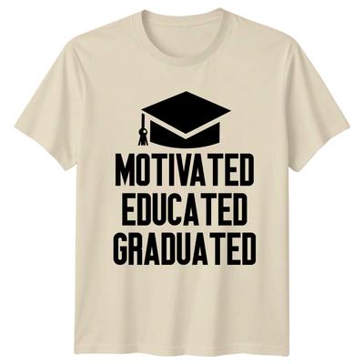 Motivated Educated Graduated TShirt College Graduation Gift For Him And Her