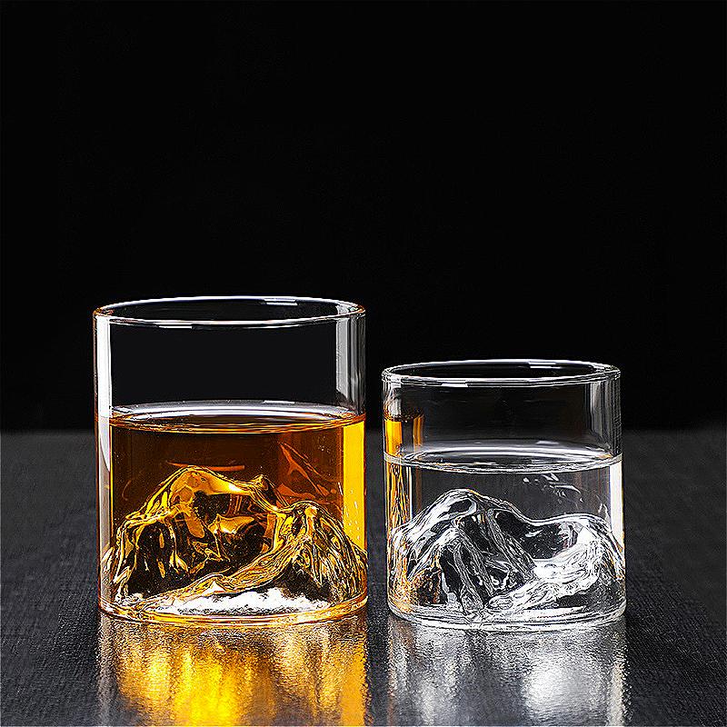 170ml/320ml Eisbergförmige Glastasse Mehrfarbig Wasserbecher Hitzebeständige Teetasse Personalisierte Trinkgläser Kaffeetasse