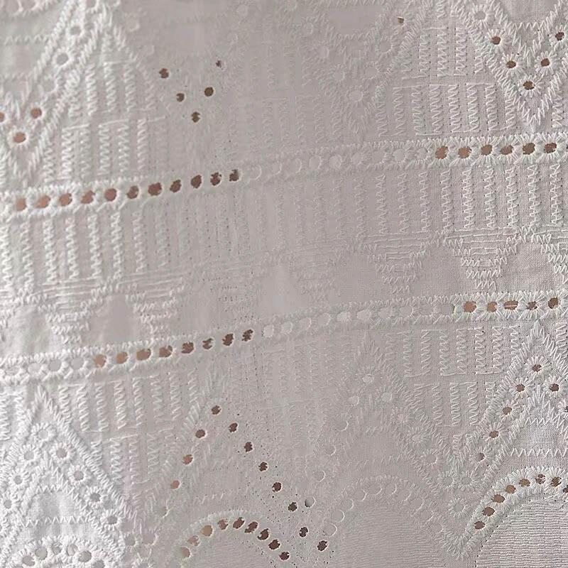 Half-body Skirt Women Lace Hollowed Out Casual High Waist Lace Comfortable Cotton Half Skirt