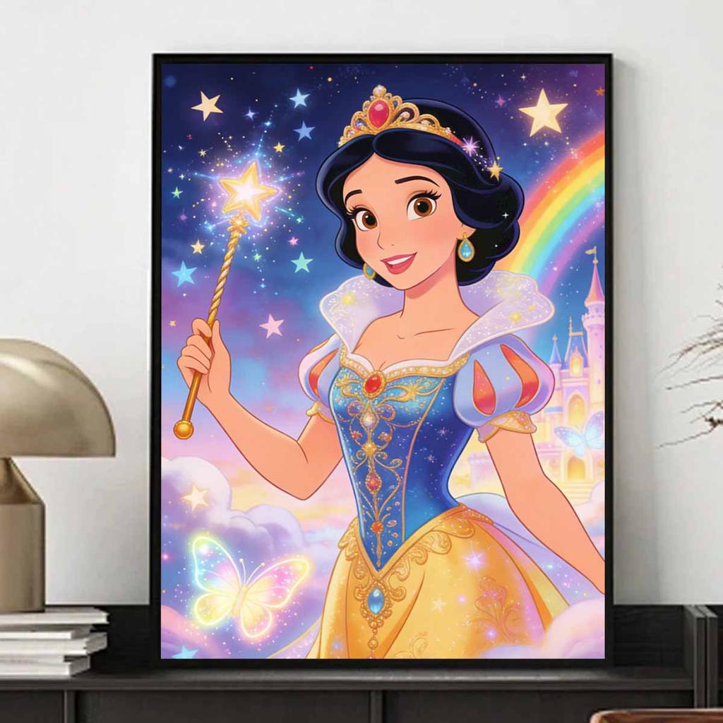 Disney Diamond Painting Kit Full Diamond Round Snow White Decor Home Decor Craft Gift