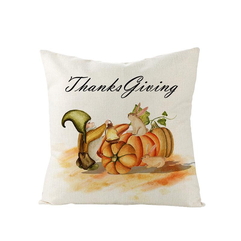 APolyester Pillowcase New Autumn Pumpkin Print Sofa Pillow Cushion Home Cushion