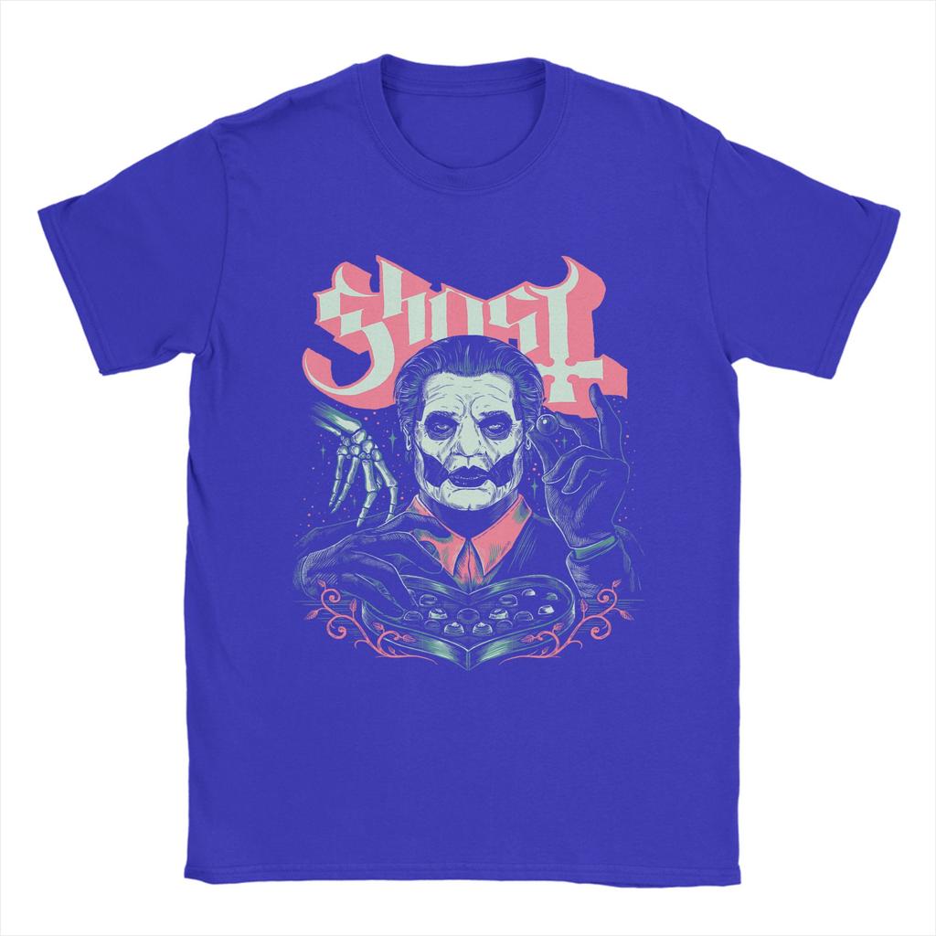 Ghost Band Valentines Day Flower Heart Skull Cotton T Shirt For Mens Y2K TShirts ONeck Hip Hop Tee Shirt Plus Size Clothing