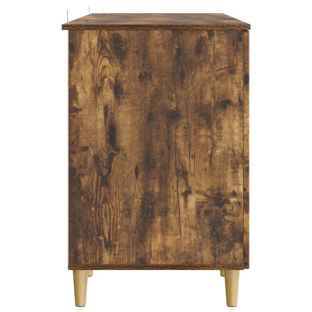 Desk Smoked Oak 142.5 x 50 x 75 cm Particleboard