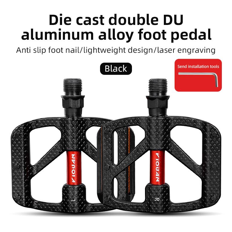 

Bike Pedals Aluminum Alloy Anti-slip Bicycle Pedals One-piece MTB Road Mountain Cycling Pedal чёрный