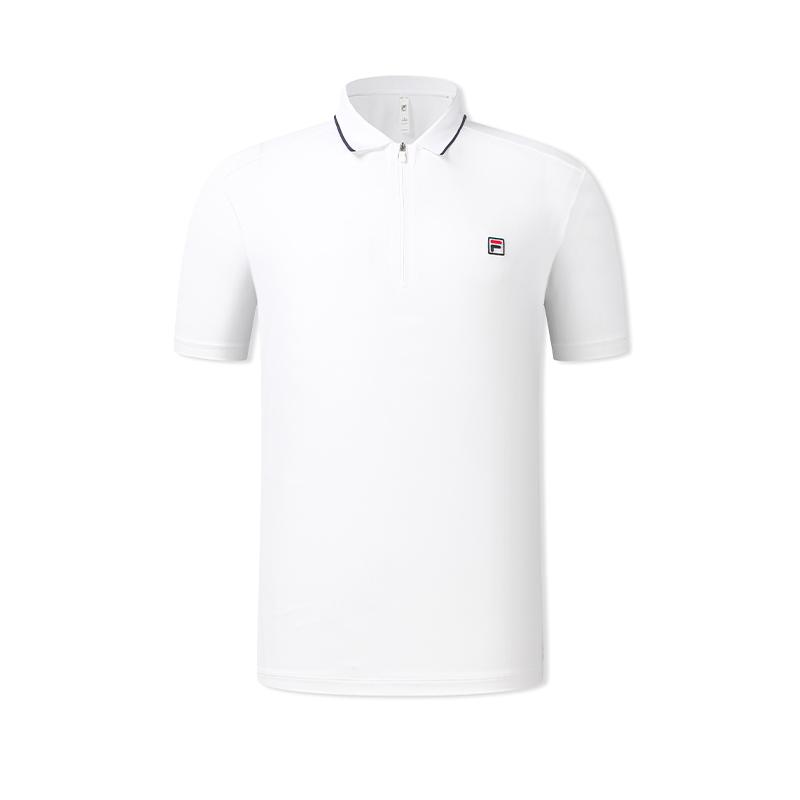 FILA Tennis Cool Touch Moisture Wicking Antibacterial Simple Polo Shirt Men tops A11M633141FWT M