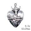 Christmas Decorations Charms Jewelry Gothic Style Peach Heart Charms Pendant Items Craft Pendants