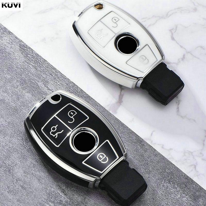Weiche TPU-Autoschlüsselhülle für Mercedes Benz ABCE-Klasse GLS GLA GLK GLC CLS CLA AMG W204 W205 W212 W463 W176