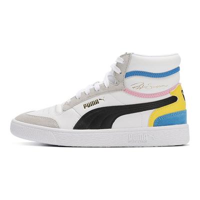 Ralph Sampson Mid International Game Unisex Sneakers White Black Empire-Yellow 375927-01
